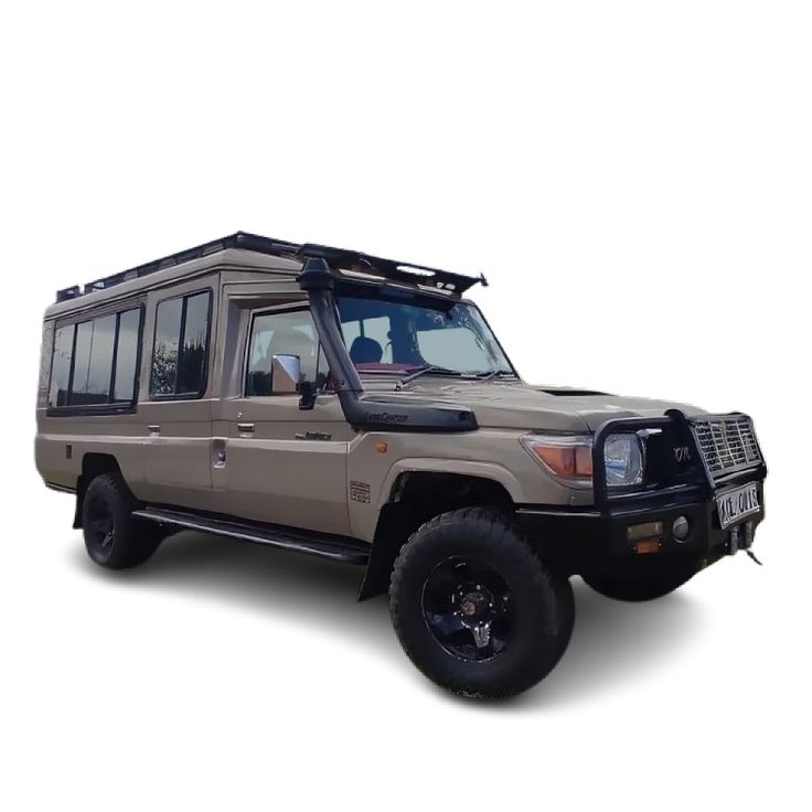 Toyota Land Cruiser 4x4 safari vehicle with pop-up roof for East Africa tours by Road Rave Tours