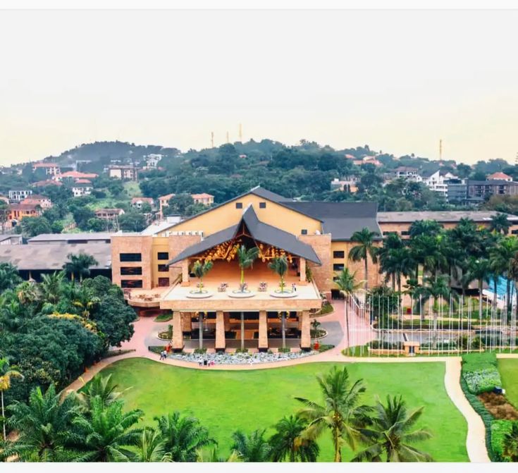 Aerial view of Speke Resort Convention Centre Munyonyo in Kampala, Uganda - Road Rave Tours